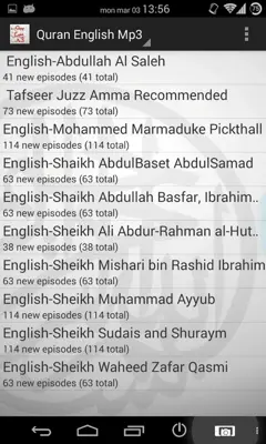 Quran English Audio android App screenshot 3